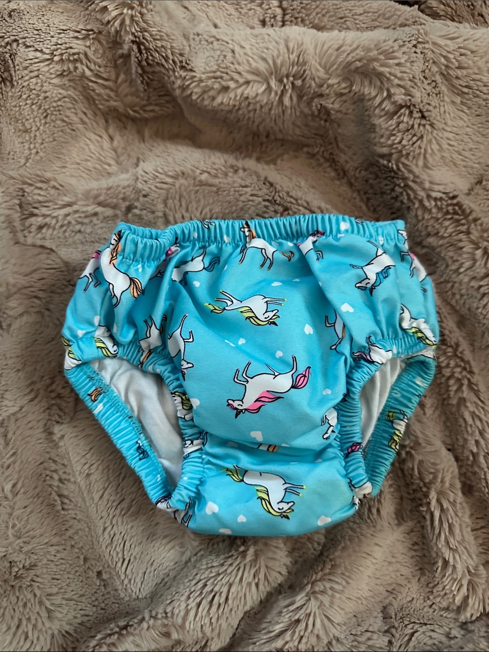 Children's Aqua Unicorn Swim Diaper Cover